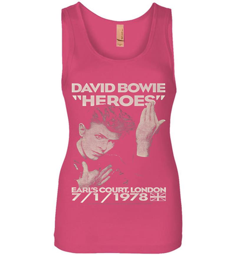 Inktee Store - David Bowie Earls Court Womens Jersey Tank Top Image