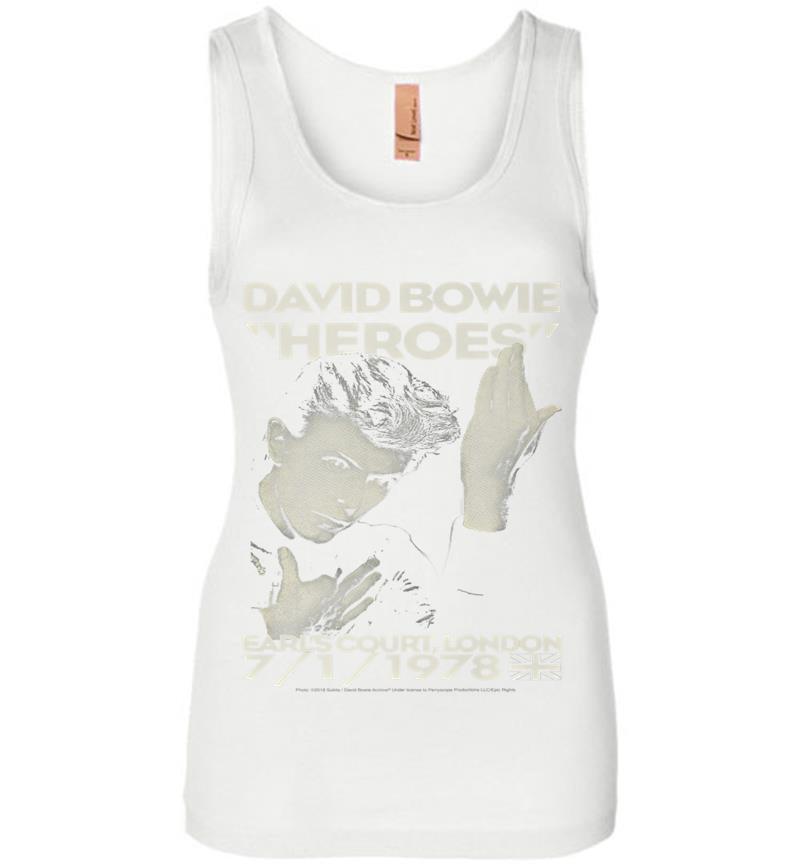 Inktee Store - David Bowie Earls Court Womens Jersey Tank Top Image