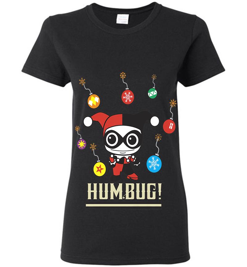 Dc Comics Harley Quinn Humbug Christmas Womens T-Shirt