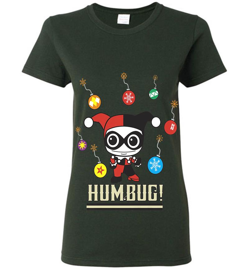 Inktee Store - Dc Comics Harley Quinn Humbug Christmas Womens T-Shirt Image