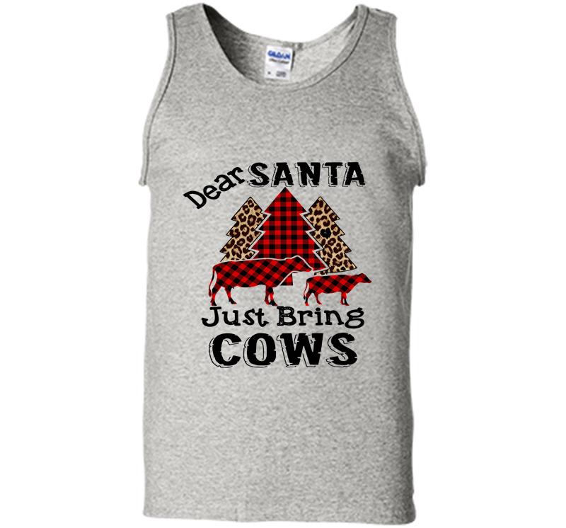 Dear Santa Just Bring Cows Mens Tank Top