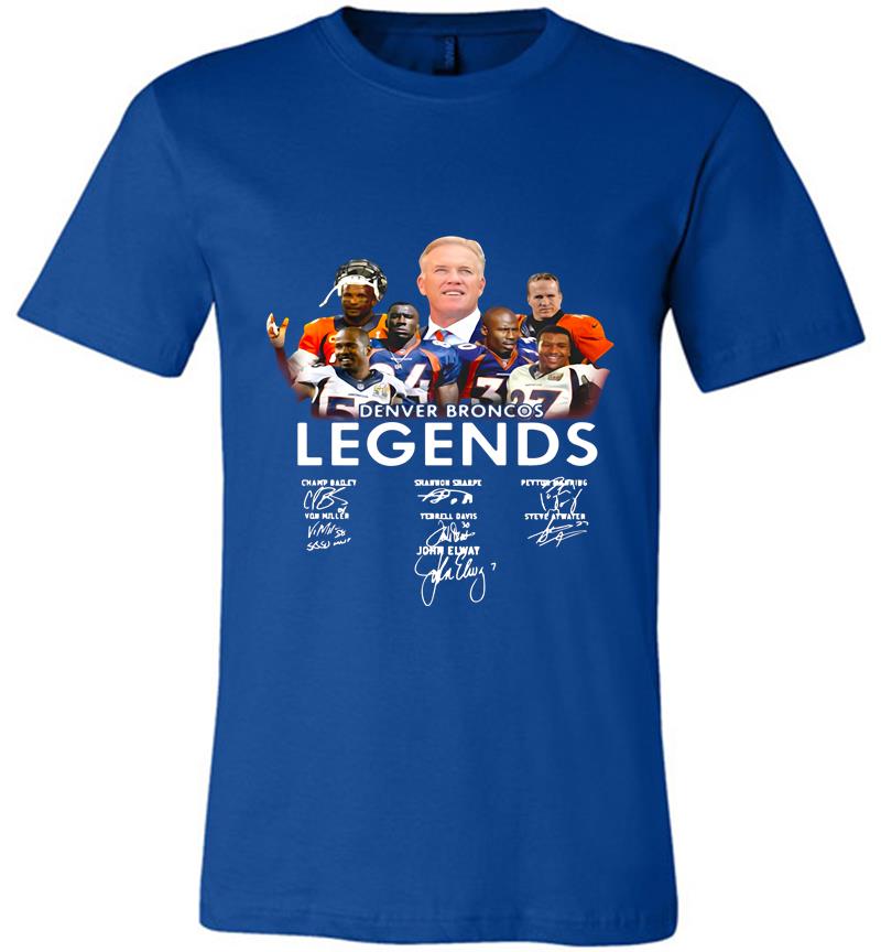 Inktee Store - Denver Broncos Legends Signature Premium T-Shirt Image