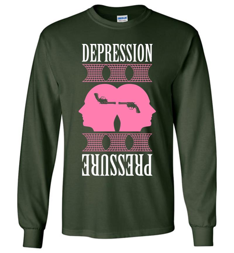 Inktee Store - Depression Pressure Long Sleeve T-Shirt Image