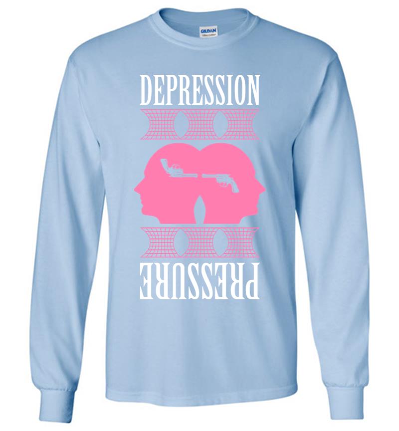 Inktee Store - Depression Pressure Long Sleeve T-Shirt Image