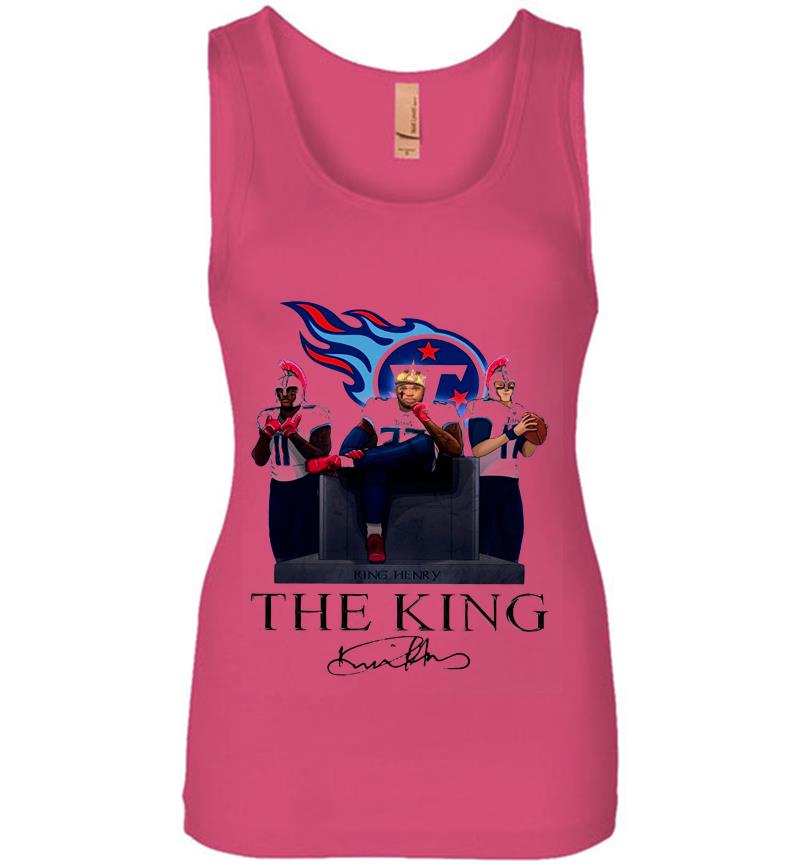 Inktee Store - Derrick Henry Tennessee Titans The King Signature Womens Jersey Tank Top Image