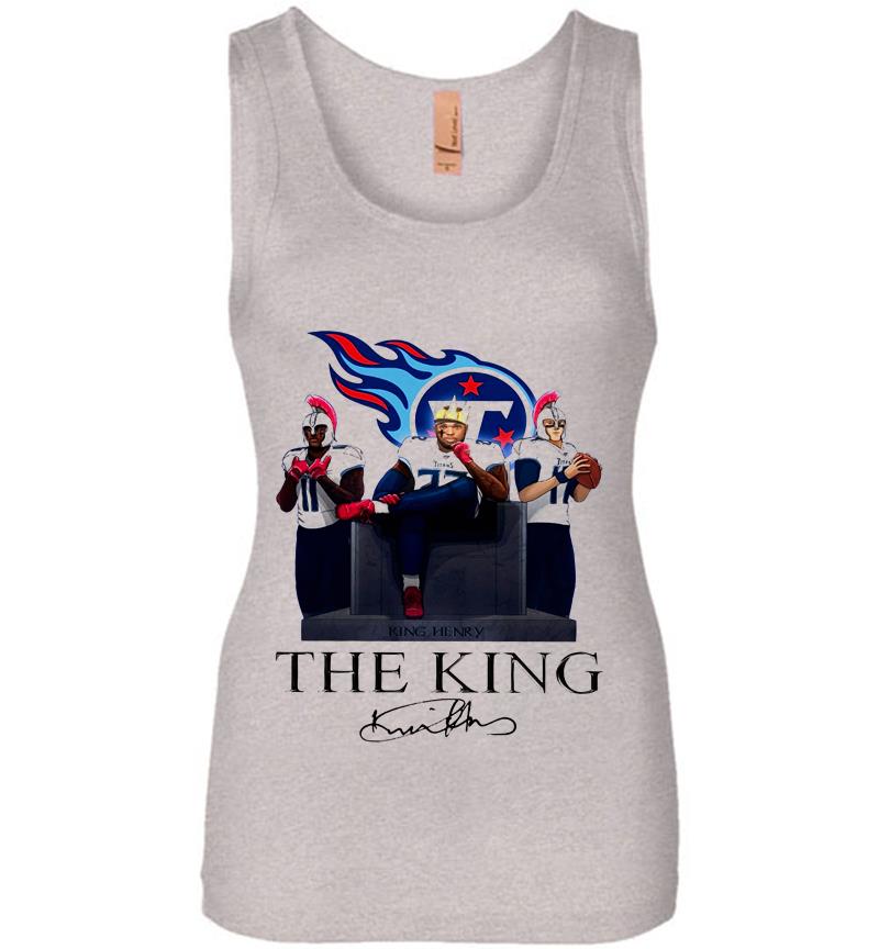 Inktee Store - Derrick Henry Tennessee Titans The King Signature Womens Jersey Tank Top Image