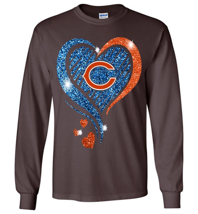 Inktee Store - Diamond Chicago Bears Love Long Sleeve T-Shirt Image