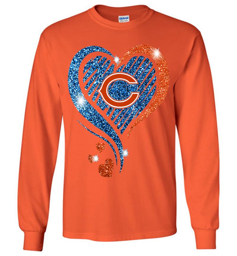 Inktee Store - Diamond Chicago Bears Love Long Sleeve T-Shirt Image