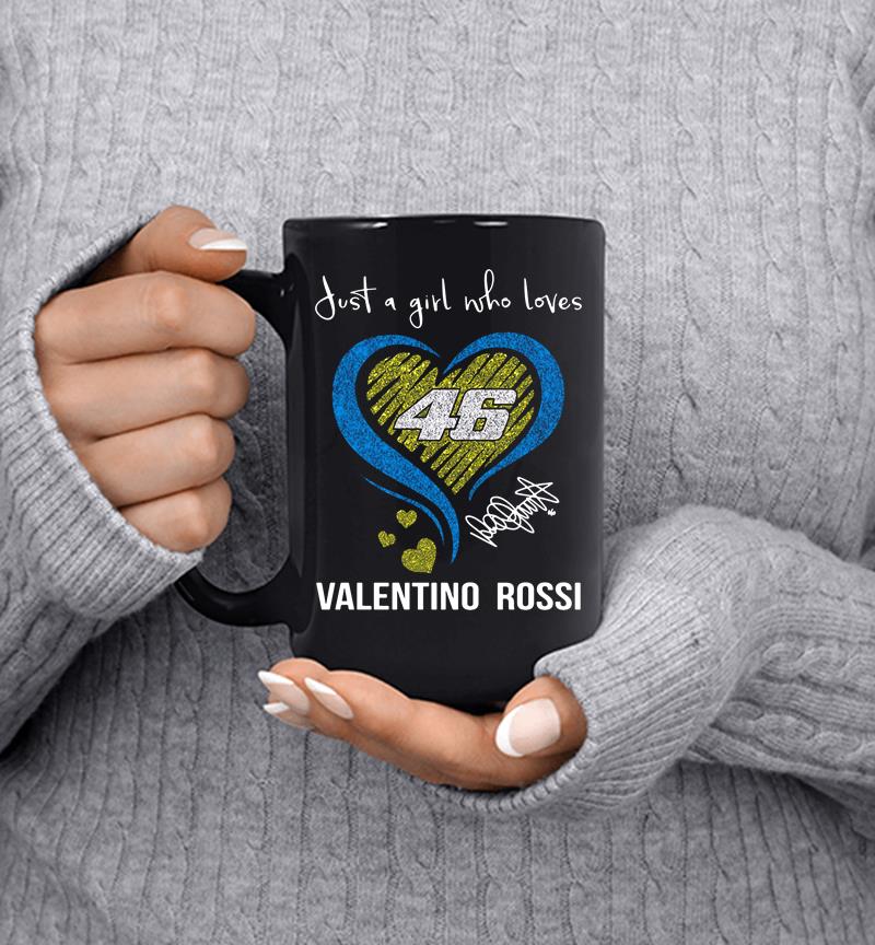 Diamond Heart Yellow Just A Girl Who Loves 46 Valentino Rossi Signature Mug