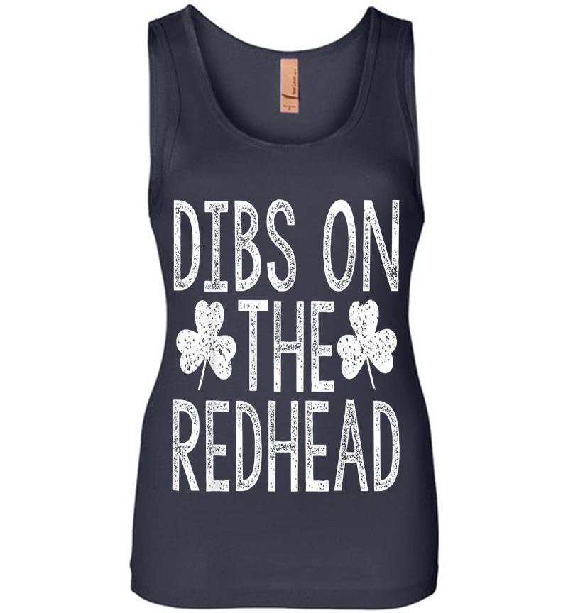 Inktee Store - Dibs On The Redhead Saint Patrick Day Drinking S Womens Jersey Tank Top Image