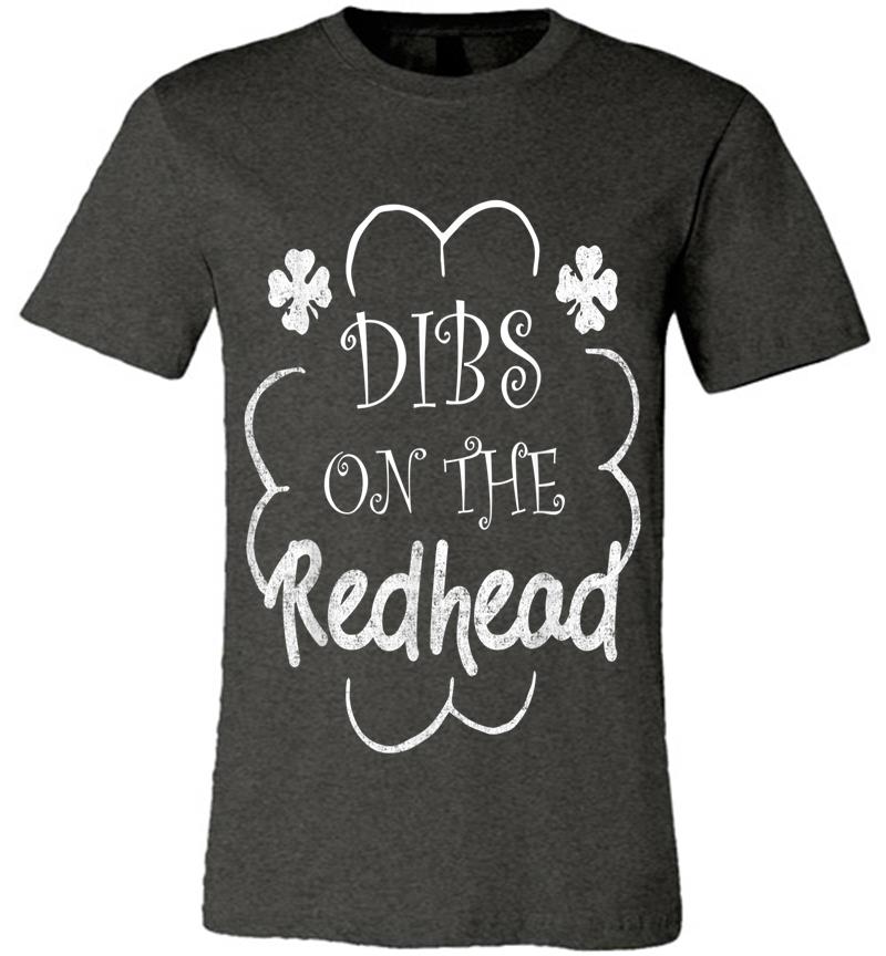 Inktee Store - Dibs On The Redhead St Patrick'S Day Clover Leaf Lucky Me Premium T-Shirt Image