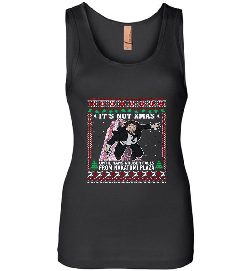 Die Hard It’s Not Xmas From Nakatomi Plaza Christmas Womens Jersey Tank Top