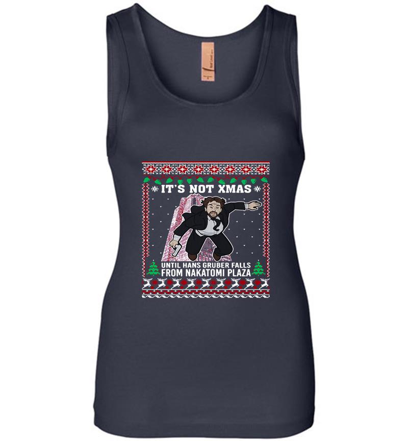 Inktee Store - Die Hard It’s Not Xmas From Nakatomi Plaza Christmas Womens Jersey Tank Top Image