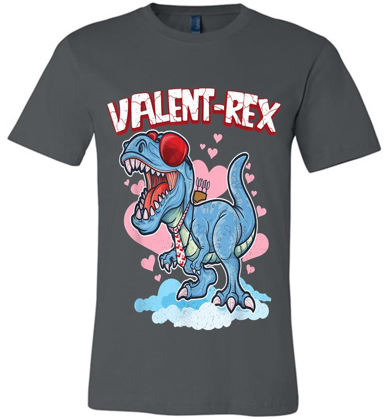 Dinosaur Valentine T Rex Valentines Day Valent-rex Trex Premium T-shirt