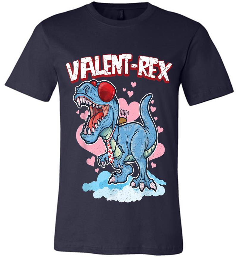 Inktee Store - Dinosaur Valentine T Rex Valentines Day Valent-Rex Trex Premium T-Shirt Image