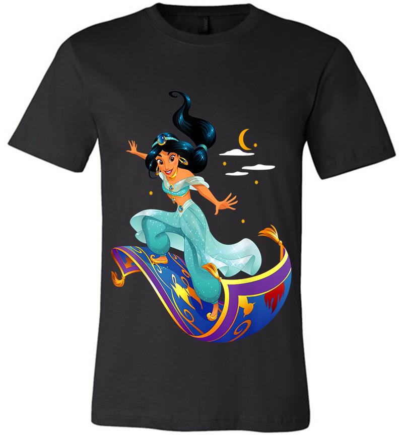 Inktee Store - Disney Aladdin Princess Jasmine Magic Carpet Pose Premium T-Shirt Image