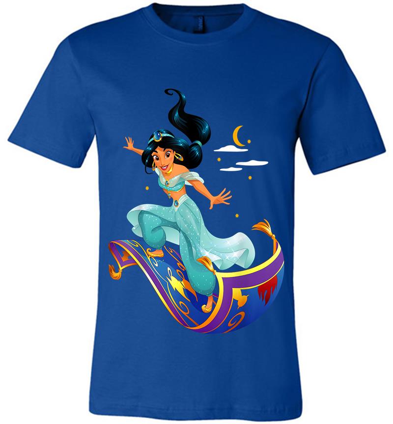 Inktee Store - Disney Aladdin Princess Jasmine Magic Carpet Pose Premium T-Shirt Image