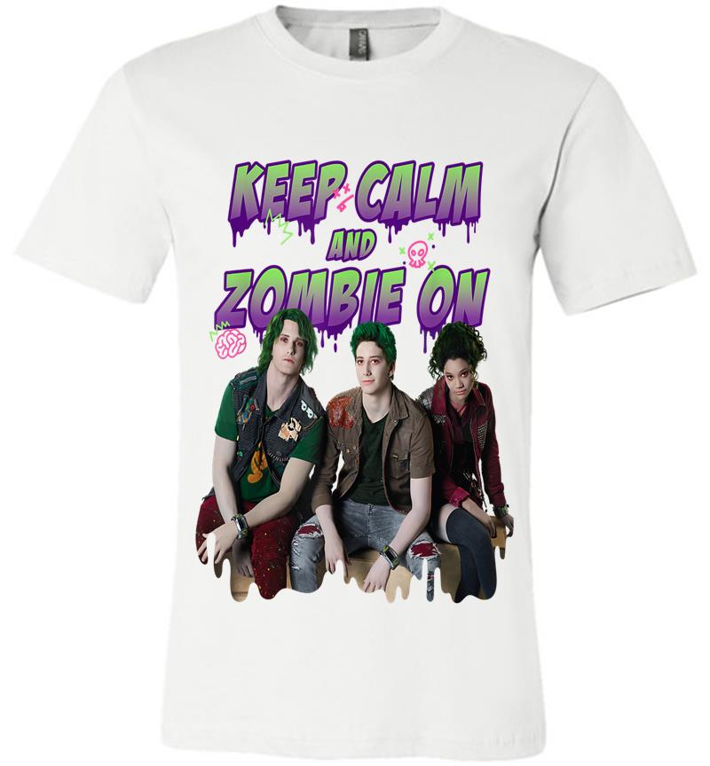 Inktee Store - Disney Channel Zombies 2 Keep Calm And Zombie On Premium T-Shirt Image