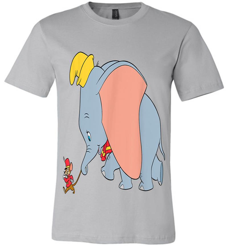 Inktee Store - Disney Classic Dumbo And Timothy Q. Mouse Walking Premium T-Shirt Image