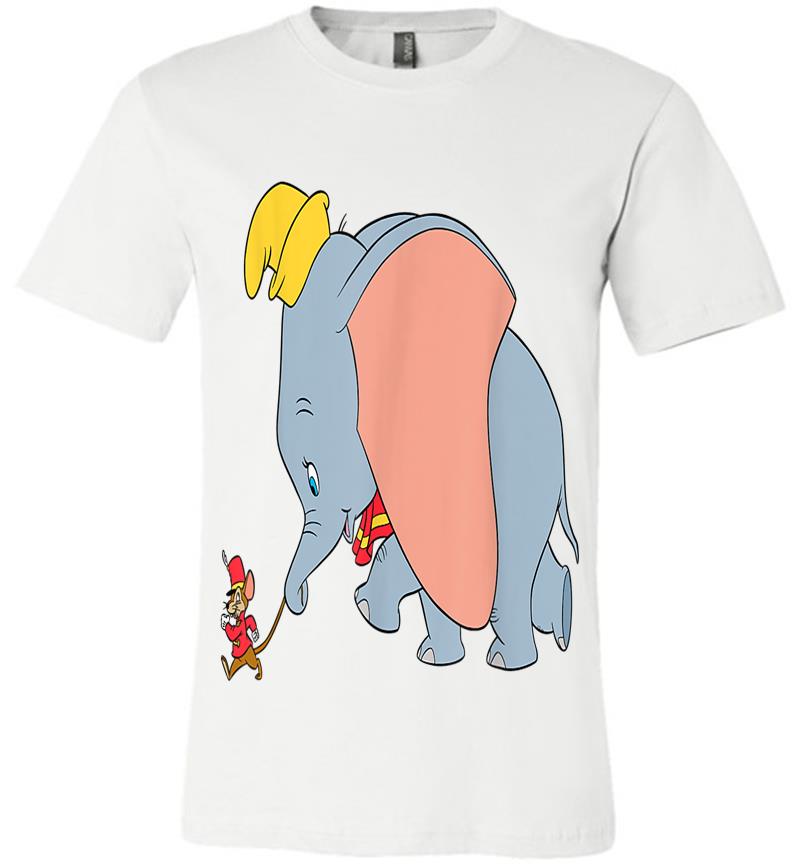 Inktee Store - Disney Classic Dumbo And Timothy Q. Mouse Walking Premium T-Shirt Image