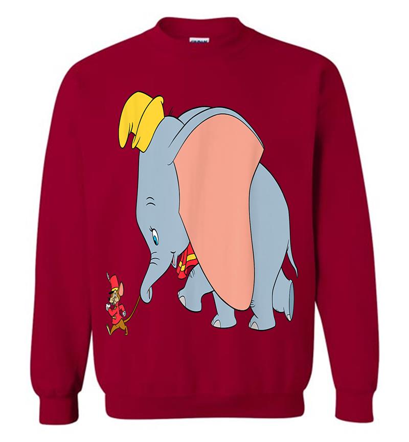 Inktee Store - Disney Classic Dumbo And Timothy Q. Mouse Walking Sweatshirt Image