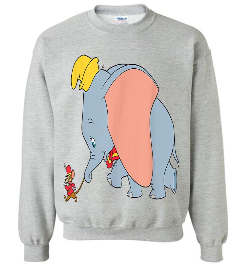 Inktee Store - Disney Classic Dumbo And Timothy Q. Mouse Walking Sweatshirt Image