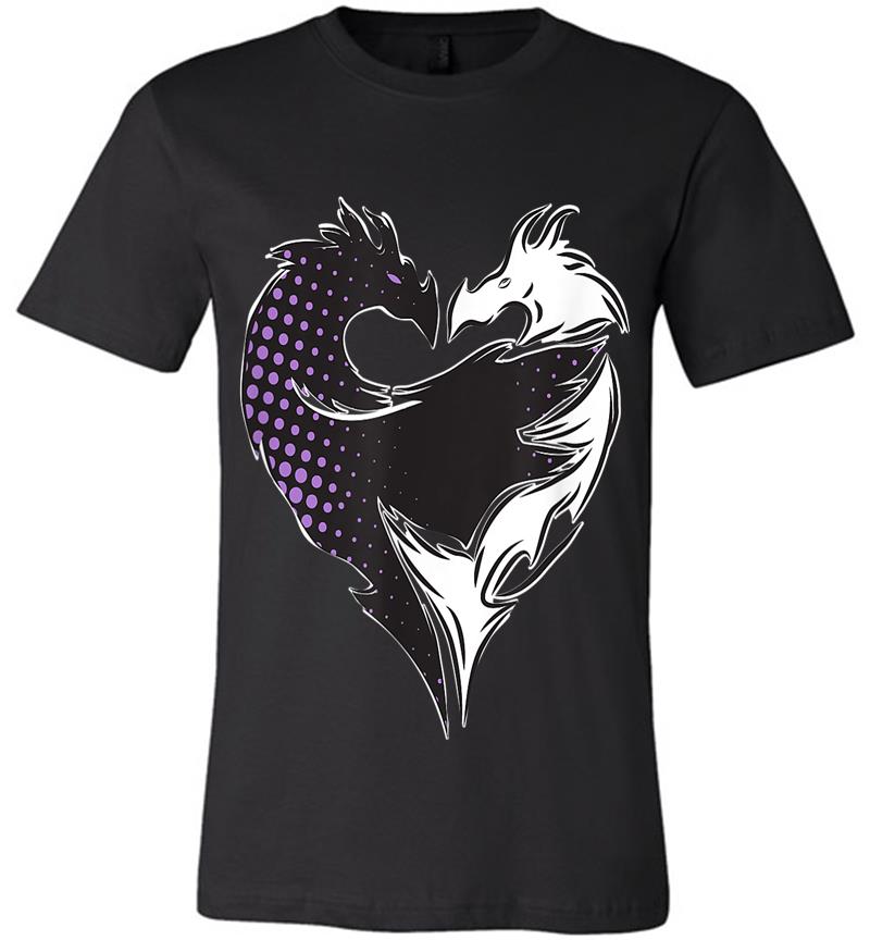 Inktee Store - Disney Descendants 3 Mal Heart Dragons Motif Premium T-Shirt Image