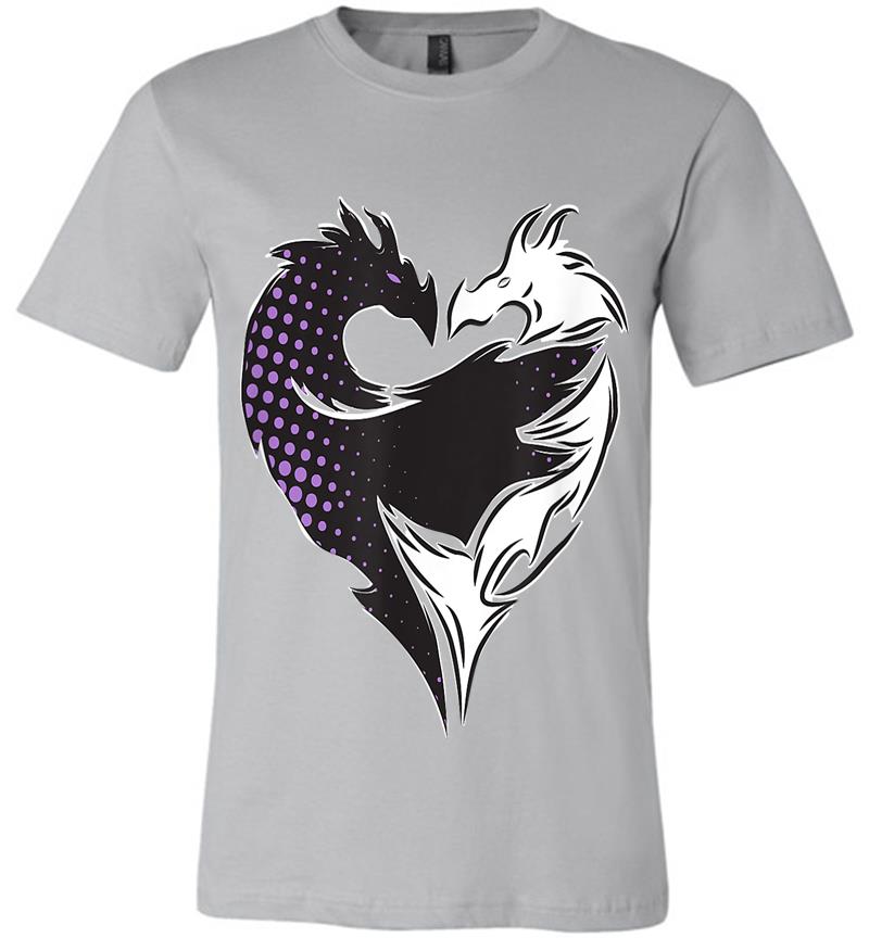 Inktee Store - Disney Descendants 3 Mal Heart Dragons Motif Premium T-Shirt Image