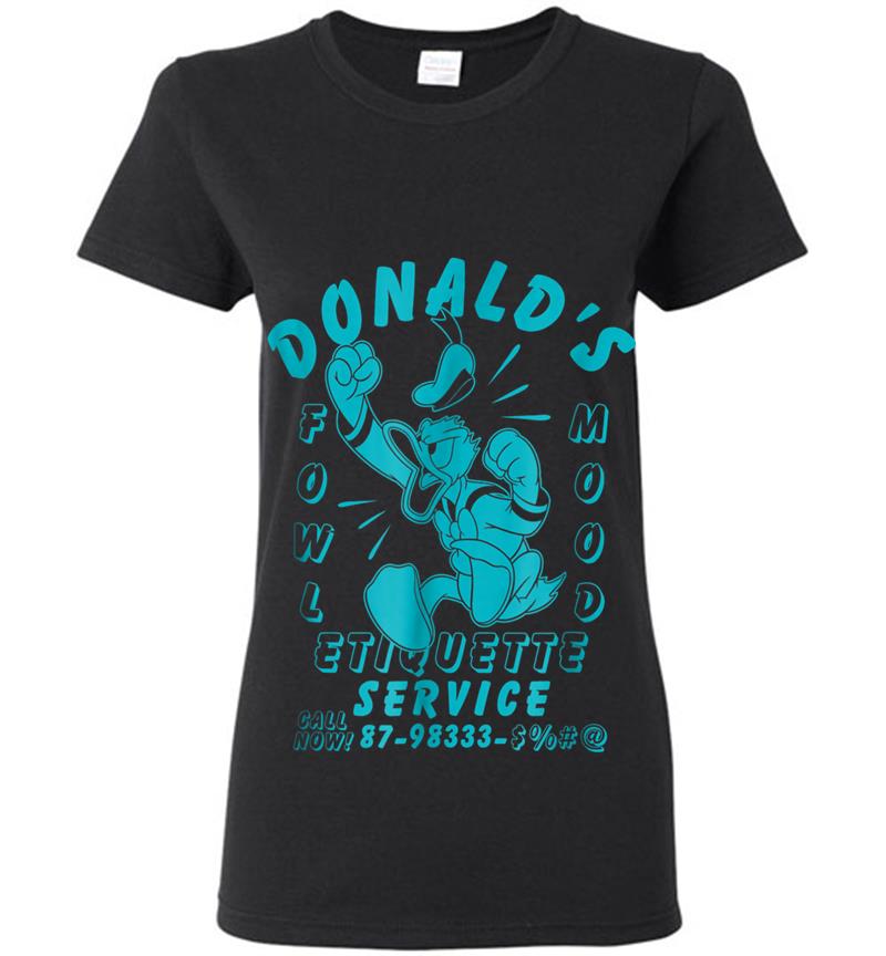 Disney Donald Duck Fowl Mood Womens T-shirt