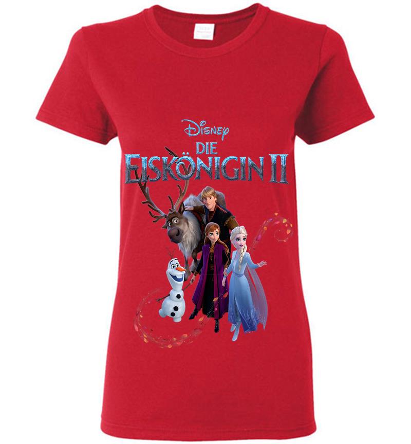 Inktee Store - Disney Frozen 2 German Poster Die Eisknigin Womens T-Shirt Image
