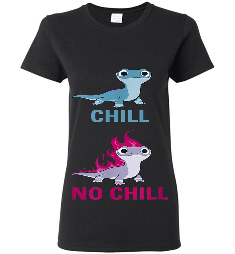 Disney Frozen 2 Salamander Chill Vs No Chill Womens T-Shirt