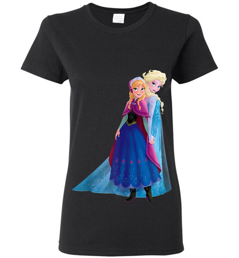 Disney Frozen Elsa And Anna Sisters Womens T-shirt