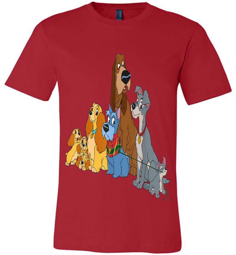 Inktee Store - Disney Lady And The Tramp Dogs Premium T-Shirt Image