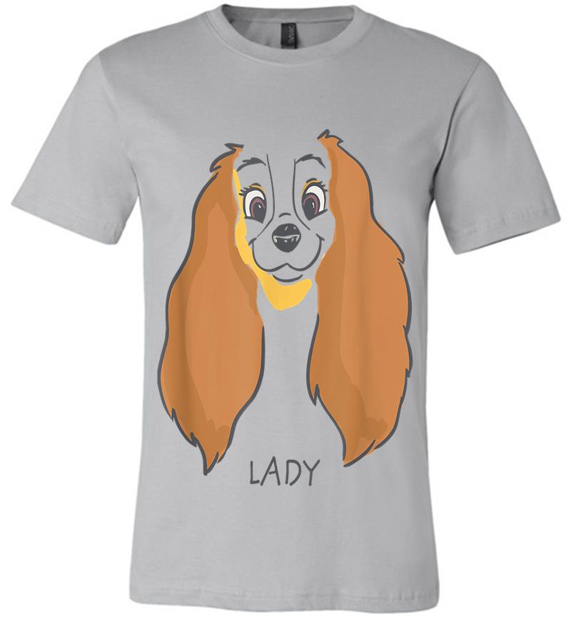 Inktee Store - Disney Lady And The Tramp Lady Face Sketch Costume Premium T-Shirt Image