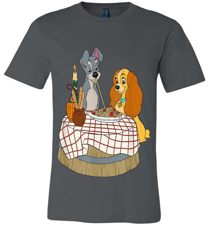 Disney Lady And Tramp Bella Notte Spaghetti Premium T-Shirt