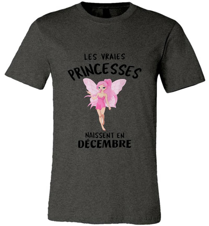 Inktee Store - Disney Les Vraies Princesses Naissent En Decembre Premium T-Shirt Image