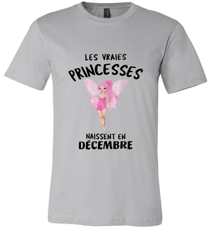 Inktee Store - Disney Les Vraies Princesses Naissent En Decembre Premium T-Shirt Image
