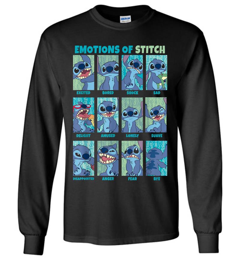 Disney Lilo Stitch Emotions Of Stitch Panels Long Sleeve T-Shirt