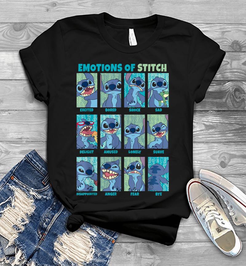 Disney Lilo Stitch Emotions Of Stitch Panels Men T-shirt