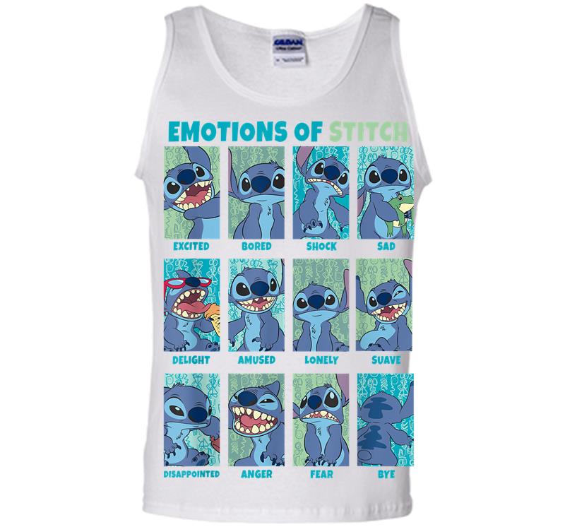 Inktee Store - Disney Lilo Stitch Emotions Of Stitch Panels Men Tank Top Image
