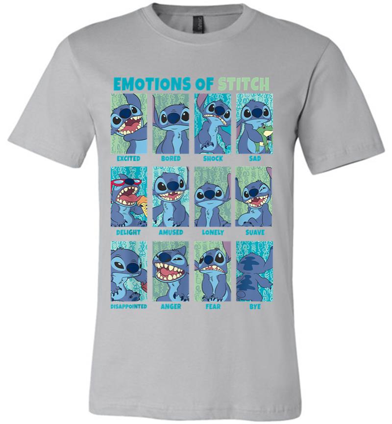 Inktee Store - Disney Lilo Stitch Emotions Of Stitch Panels Premium T-Shirt Image