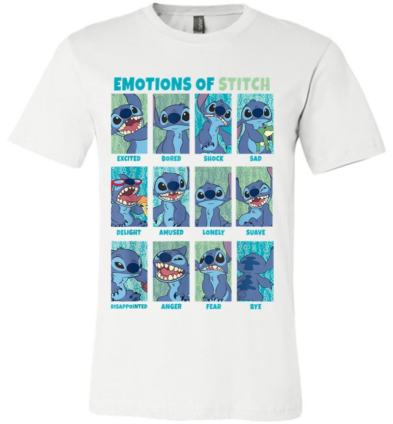 Inktee Store - Disney Lilo Stitch Emotions Of Stitch Panels Premium T-Shirt Image