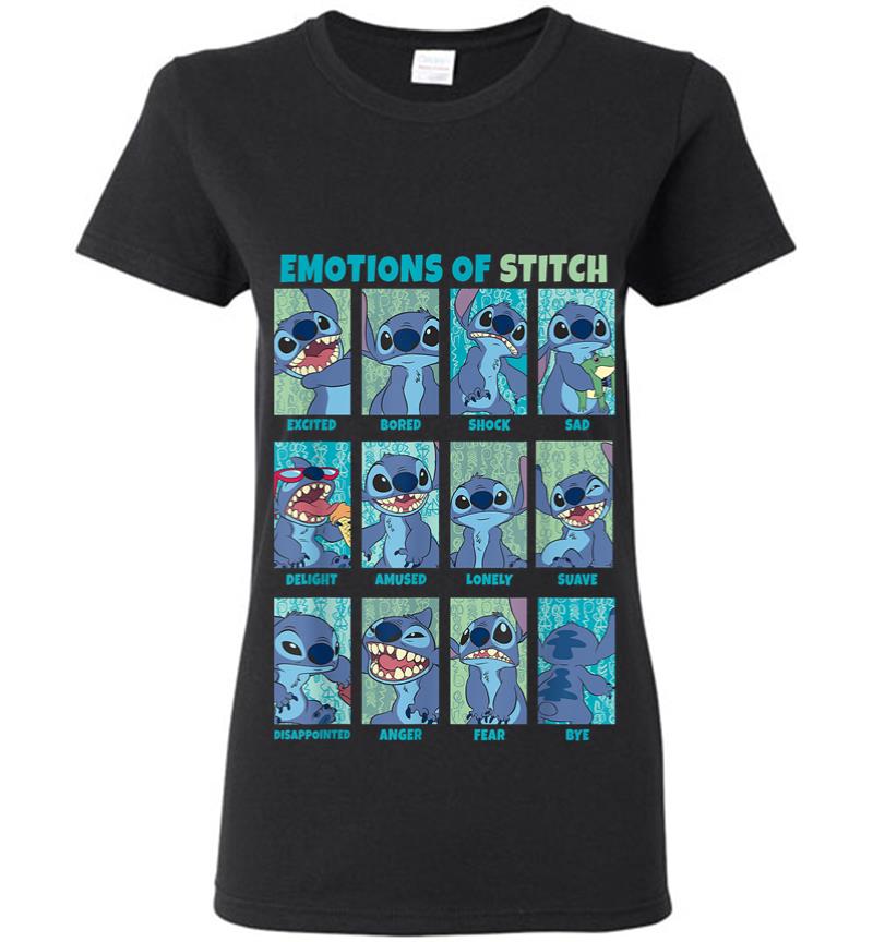 Disney Lilo Stitch Emotions Of Stitch Panels Women T-shirt