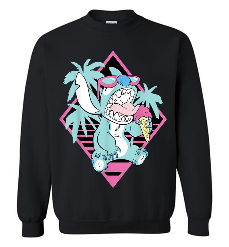 Disney Lilo &Amp; Stitch Ice Cream Retro 90S Beach Sweatshirt