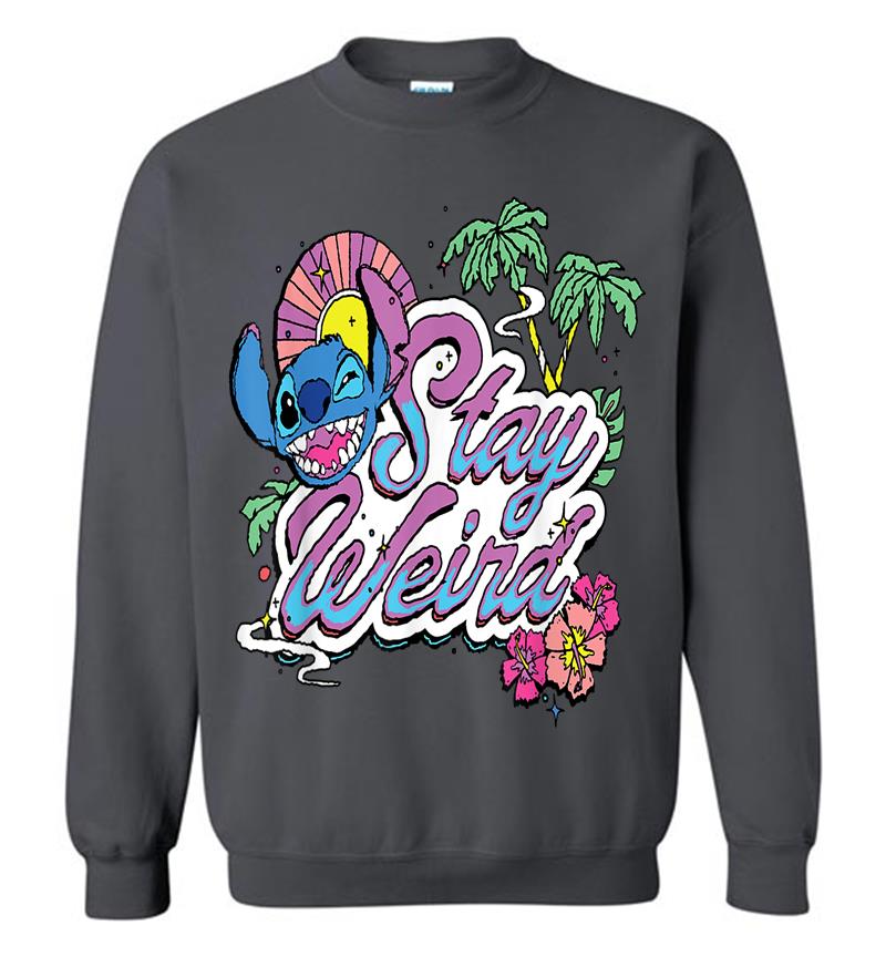 Inktee Store - Disney Lilo &Amp; Stitch Stay Weird Sweatshirt Image