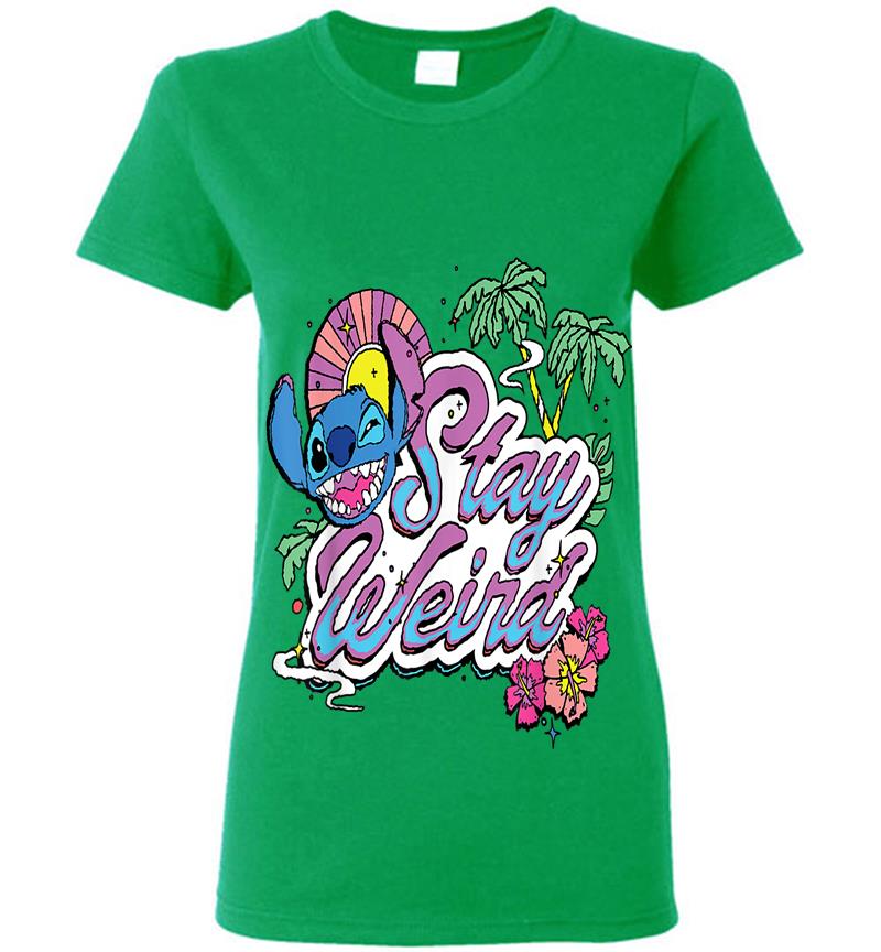 Inktee Store - Disney Lilo &Amp; Stitch Stay Weird Womens T-Shirt Image