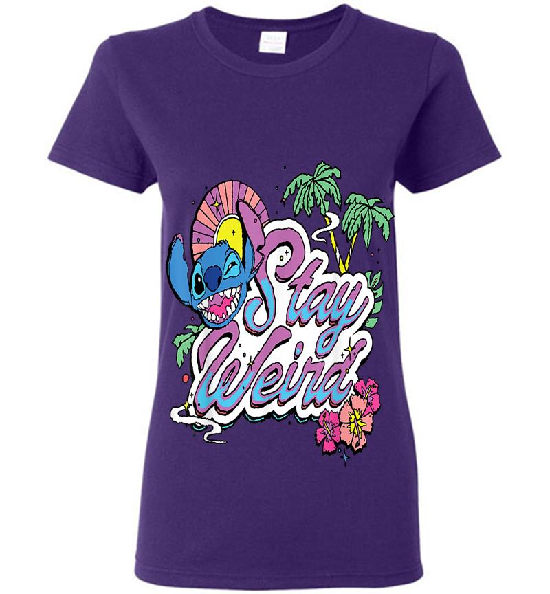 Inktee Store - Disney Lilo &Amp; Stitch Stay Weird Womens T-Shirt Image