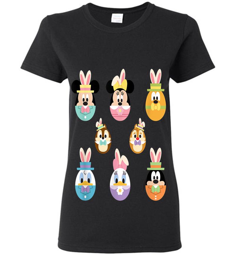 Disney Mickey And Friends Cute Easter Bunny Ears Womens T-shirt