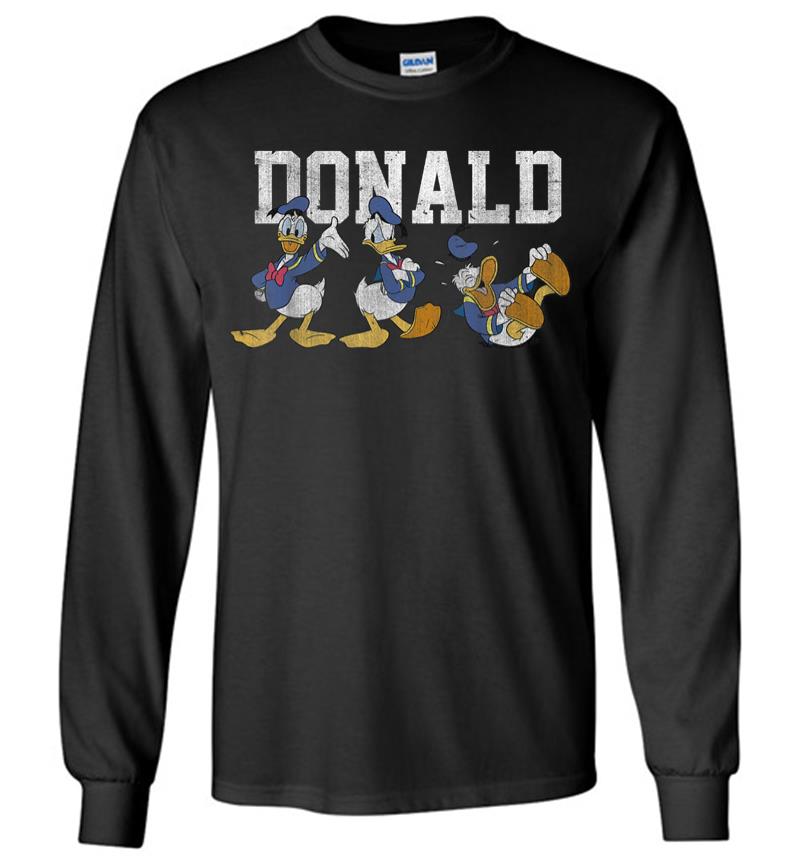 Disney Mickey And Friends Donald Duck Pose Lineup Long Sleeve T-shirt