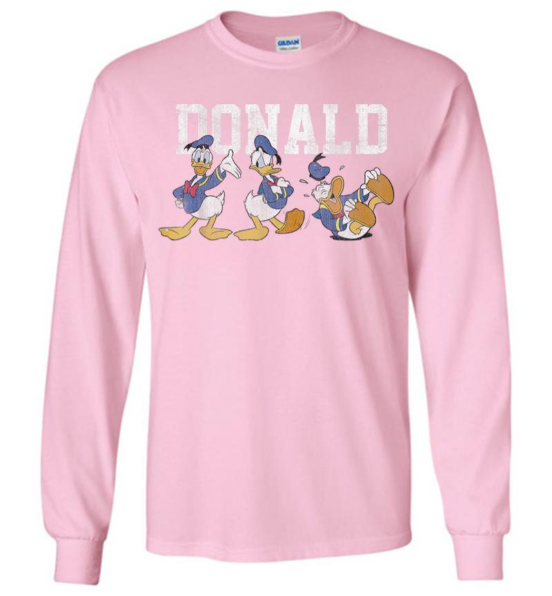 Inktee Store - Disney Mickey And Friends Donald Duck Pose Lineup Long Sleeve T-Shirt Image